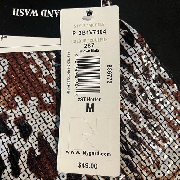 Nygard Brown Sequence Animal Print Sleeveless Top - Picture 8 of 11